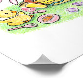 Poster Cute Bunny Duck Cooking Kids Room (Coin)