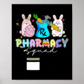 Poster Cute Bunny Pharmacy Squad Joyeux Pâques (Devant)