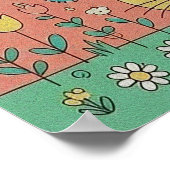 Poster Cute Busy Teddy Bear Illustration  (Coin)