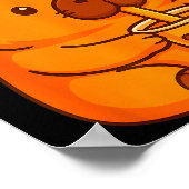 Poster Cute Capybara Drinking Bubble Tea And Axolotl Kawa (Coin)