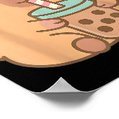 Poster Cute Capybara Kawaii Anime Boire Bubble Tea Lov (Coin)