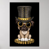 Poster Cute Carlin Steampunk Chien Chien Chien Chien Coch (Devant)