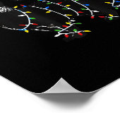 Poster Cute Cat Christmas Tree Lights Funny Santa Kitten  (Coin)