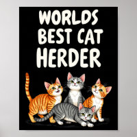 Cute Cat Maman Mondes Meilleur Herder de Chat Drôl