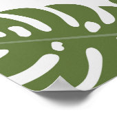 Poster Cute Cat With Bow Monstera Leaves (Coin)