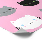 Poster Cute Cats & Kawaii Kittens (rose) (Coin)