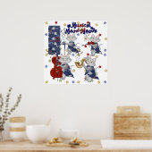 Poster Cute Cats Musical Cat Band (Cuisine)