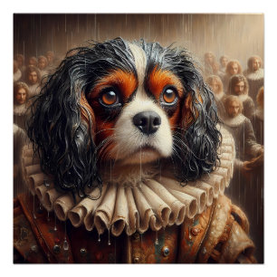 Poster Cute Cavalier King Charles Spaniel Hamlet Art