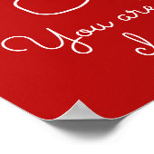 Poster Cute cerise simple minimaliste (Coin)