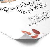 Poster Cute champignon - chasse à la suce jeu de baby sho (Coin)