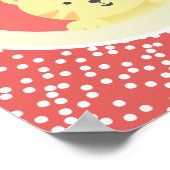 Poster Cute Chat avec À petits pois Amusants Chambre pour (Coin)