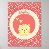 Poster Cute Chat avec À petits pois Amusants Chambre pour (Devant)