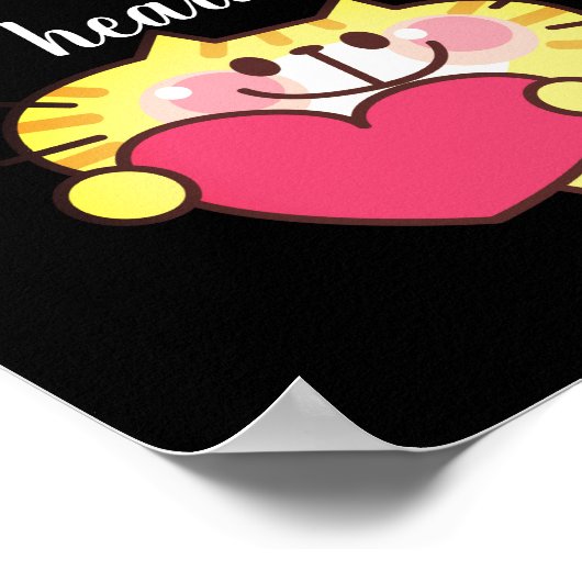 Poster Cute Chat Avec Un Coeur (Coin)