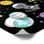Poster Cute Chat Drôle Astronaut Espace Planet Chat Femme (Coin)