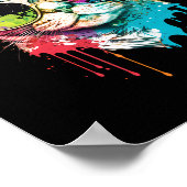 Poster Cute chat Motif Pop Art Chat (Coin)
