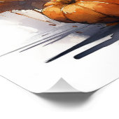 Poster Cute chat noir avec un grand Casquette noir (Coin)