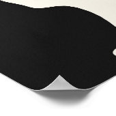 Poster Cute chat noir et blanc (Coin)