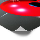 Poster Cute Chat Valentine's Day Heart Blac Glasses Art (Coin)