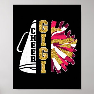Poster Cute Cheer Gigi Of A Cheerleader Gigi Grandma 