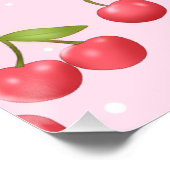Poster Cute Cherry 1ère fête d'anniversaire (Coin)