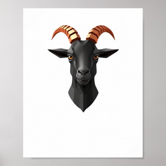 Poster Cute Chèvre Hear 3d - Animaux Monde Sticker (Devant)