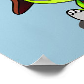 Poster Cute Chibi Aviator Turtle (Coin)