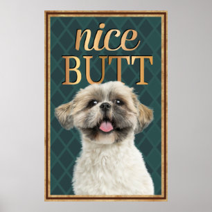 Poster Cute Chien Nice Butt Salle de bain