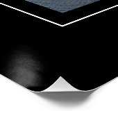 Poster Cute Chien Single 1 Photo Paws noirs et blancs (Coin)