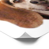 Poster Cute Chien souriant Photo Smile Citation Beagle (Coin)