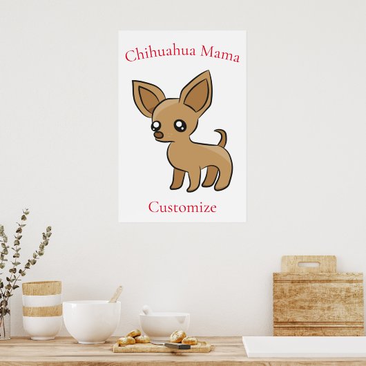 Poster Cute Chihuahua Mama Art Thunder_Cove (Cuisine)
