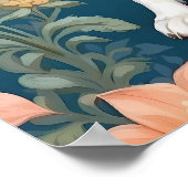 Poster Cute Chihuahua William Morris Inspiré Floral (Coin)