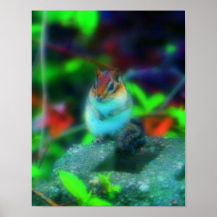 Poster Cute Chipmunk Nature Imaginaire Art