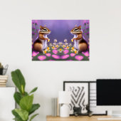 Poster Cute Chipmunks in Flowers (Bureau à domicile)