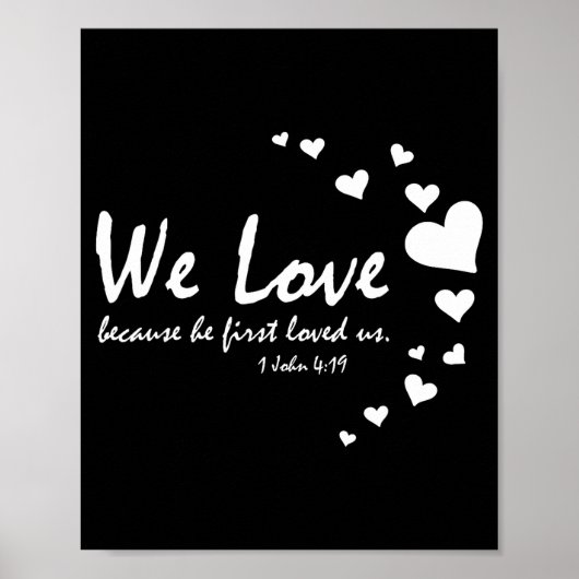 Poster Cute Christian Valentines Day Women Bible Verse He (Devant)
