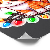 Poster Cute Christmas Cat In Santa Hat (Coin)