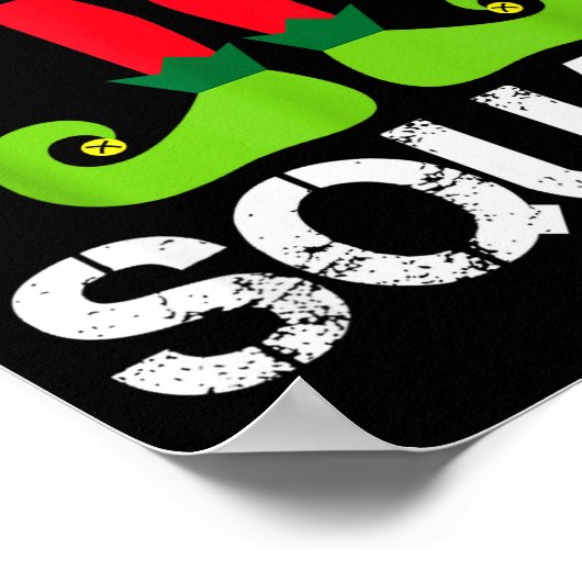 Poster Cute Christmas Cheer Elf Squad Santa's Helper (Coin)