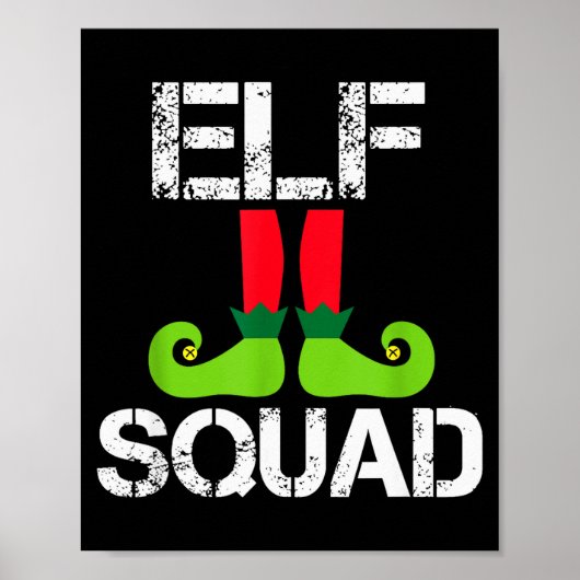Poster Cute Christmas Cheer Elf Squad Santa's Helper (Devant)