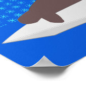 Poster Cute Christmas Walrus and Snowflakes (Coin)