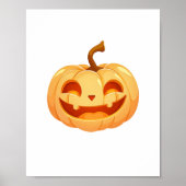 Poster Cute Citrouille Jack-o'-lantern Turtle Mer Hallowe (Devant)