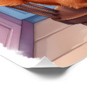 Poster Cute Cocker Spaniel Gingerbread Baking Christmas (Coin)