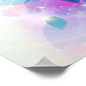 Poster cute colourful watercolours splatters elephant (Coin)