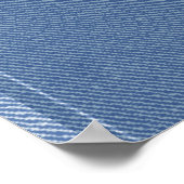 Poster Cute comme un Baby shower Bleu de Denim Bouton (Coin)