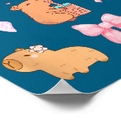 Poster Cute Coquette Bow Capybara Pajamas Pjs Clothes Gir (Coin)