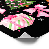 Poster Cute Coquette Bow Nk Christmas Tree Santa Gingerbr (Coin)