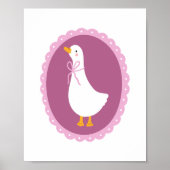 Poster Cute Coquette Goose Nursery Art (Devant)