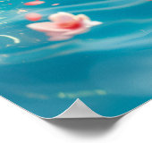 Poster Cute Corgi Chill dans l'eau (Coin)