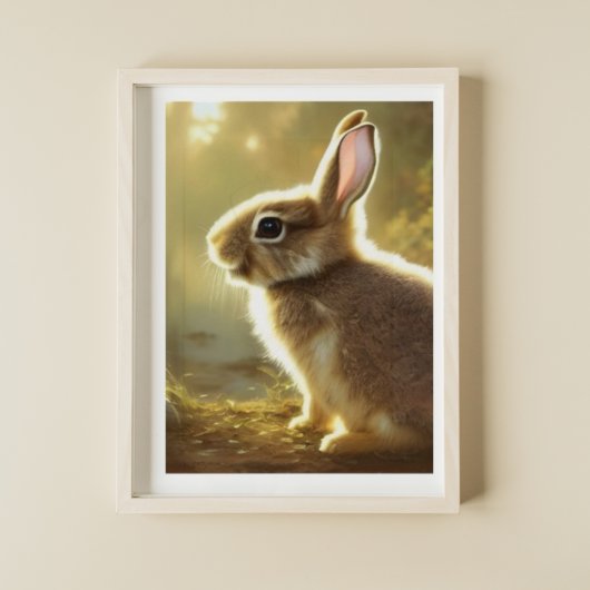 Poster Cute Cottontail Wildlife Portrait