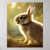 Poster Cute Cottontail Wildlife Portrait (Devant)