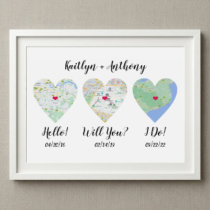 Poster Cute Couple's Special Dates Wedding