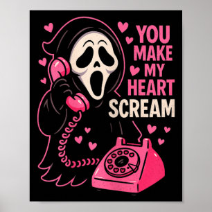 Poster Cute Creepy Horror Fais Crier Mon Cœur pour la Sai